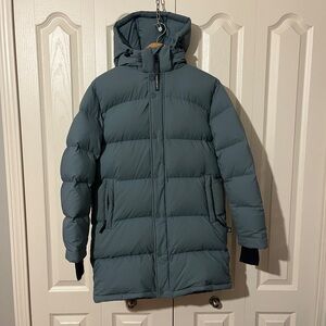 Women’s Aritzia Super Puff Midi Puffer Jacket Blue Sz. S